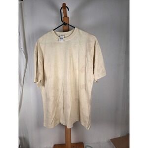 RSQ Tillys Mens Acid Wash Oversized Tee Off White Cream Cotton S S24101OW02